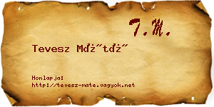 Tevesz Máté névjegykártya